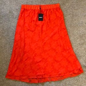 DKNY Vermillion Orange skirt